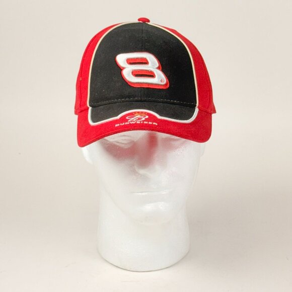 Dale Earnhardt Jr. 8 Winner’s Circle Budweiser Hat Red Black Adjustable - Picture 2 of 7
